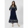 French Connection Blue Embellished Cluster Maxi Dress -French Connection store unnamed file 103