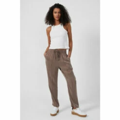 French Connection store 14 French Connection Rosanna Brown Cupro Joggers
