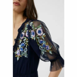 French Connection Blue Embellished Cluster Maxi Dress -French Connection store unnamed file 105