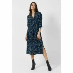French Connection Ferna Bella Delphine Black Shirt Dress