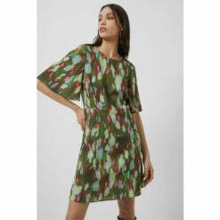 French Connection Green Innes Verona Short Sleeve Dress -French Connection store unnamed file 132