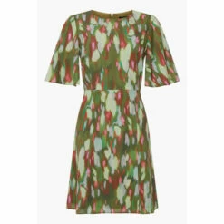 French Connection Green Innes Verona Short Sleeve Dress -French Connection store unnamed file 133