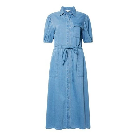 unnamed-file-14.jpg French Connection Blue Zaves Chambray Puff Sleeve Denim Midi Shirt Dress -French Connection store unnamed file 14