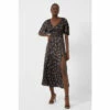 French Connection Ingrid Inu Black Satin Drape Midi Dress 1 French Connection Ingrid Inu Black Satin Drape Midi Dress -French Connection store unnamed file 140