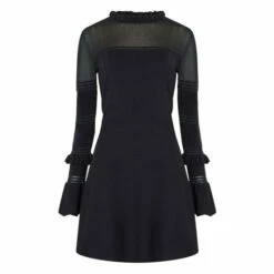 French Connection Lindsey Fit And Flare Black Dress -French Connection store unnamed file 148