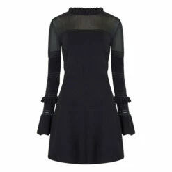 French Connection Lindsey Fit And Flare Black Dress -French Connection store unnamed file 149