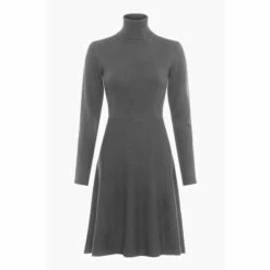 French Connection Grey Babysoft A-Line Dress -French Connection store unnamed file 153