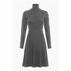 French Connection Grey Babysoft A-Line Dress -French Connection store unnamed file 154