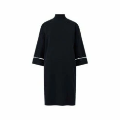 French Connection Mozart Milano High Neck Blue Dress -French Connection store unnamed file 159