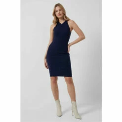 French Connection Navy Blue Buntie Whisper Ruth Bodycon Dress