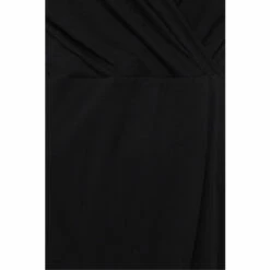 French Connection Black Solid Meadow Jersey Wrap Dress -French Connection store unnamed file 167