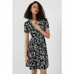 French Connection Black Floral Meadow Jersey Dress