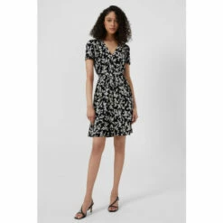 French Connection Black Floral Meadow Jersey Dress -French Connection store unnamed file 171