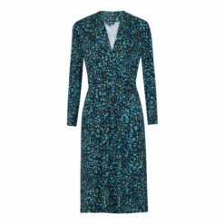 French Connection Ferna Meadow Black Jersey V-Neck Dress -French Connection store unnamed file 177