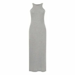 French Connection Solid Meadow Jersey Grey Racer Back Bodycon Dress -French Connection store unnamed file 181