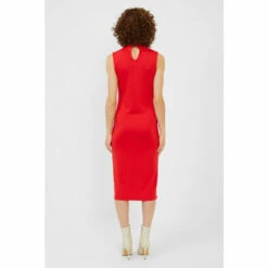 French Connection Womens Red Manhatten Jersey Bodycon Dress -French Connection store unnamed file 198