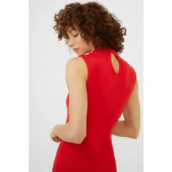 French Connection Womens Red Manhatten Jersey Bodycon Dress -French Connection store unnamed file 199