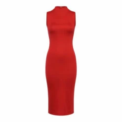French Connection Womens Red Manhatten Jersey Bodycon Dress -French Connection store unnamed file 200