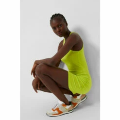 French Connection Lime Green Solid Meadow Jersey Mini Dress -French Connection store unnamed file 206