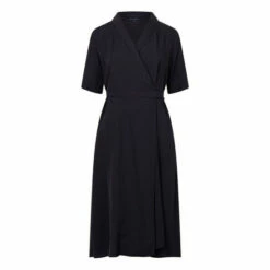 French Connection Navy Blue Aleena Sinni Lyocell Wrap Dress -French Connection store unnamed file 226