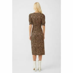 French Connection Animal Leopard Meadow Jersey V-Neck Dress -French Connection store unnamed file 234