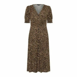 French Connection Animal Leopard Meadow Jersey V-Neck Dress -French Connection store unnamed file 239