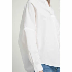 French Connection White Rhodes Poplin Popover Shirt -French Connection store unnamed file 247