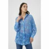 French Connection Blue Ferna Bella Ditsy Oversized Popover Shirt -French Connection store unnamed file 250