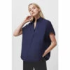 French Connection Blue Cele Rhodes Poplin Sleeveless Shirt