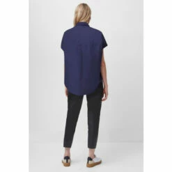French Connection Blue Cele Rhodes Poplin Sleeveless Shirt -French Connection store unnamed file 265