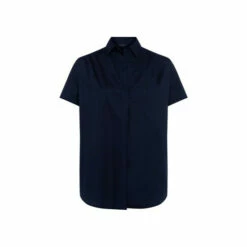 French Connection Blue Cele Rhodes Poplin Sleeveless Shirt -French Connection store unnamed file 268