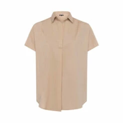 French Connection Brown Cele Rhodes Poplin Sleeveless Shirt -French Connection store unnamed file 272