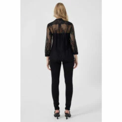 French Connection Clara Black Lace Shirt -French Connection store unnamed file 276