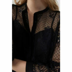 French Connection Clara Black Lace Shirt -French Connection store unnamed file 278