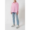French Connection Pink Poplin Side Split Shirt -French Connection store unnamed file 280