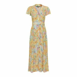 French Connection Yellow Isadora Delphine Short Sleeve Belted Maxi Dress -French Connection store unnamed file 29