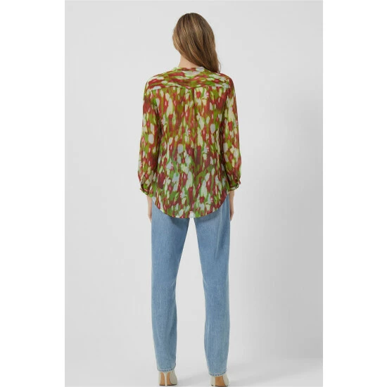 unnamed-file-314.jpg French Connection Green Innes Crinkle Collarless Shirt -French Connection store unnamed file 314