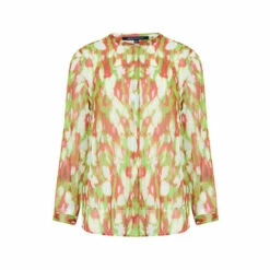 French Connection Green Innes Crinkle Collarless Shirt 5 French Connection Green Innes Crinkle Collarless Shirt -French Connection store unnamed file 316