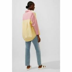 French Connection Yellow Mixed Stripe Pop Overshirt -French Connection store unnamed file 348