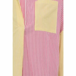 French Connection Yellow Mixed Stripe Pop Overshirt -French Connection store unnamed file 351