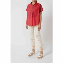 French Connection Pink Poplin Cotton Sleeveless Shirt