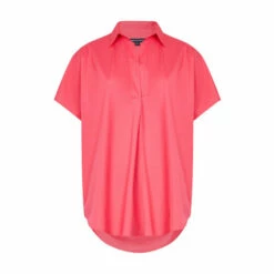 French Connection Pink Poplin Cotton Sleeveless Shirt -French Connection store unnamed file 367