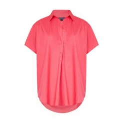 French Connection Pink Poplin Cotton Sleeveless Shirt -French Connection store unnamed file 368