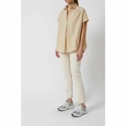 French Connection Natural Poplin Sleeveless Shirt