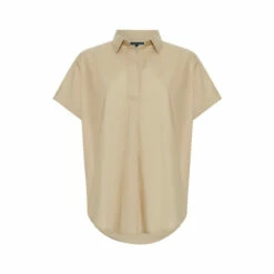 French Connection Natural Poplin Sleeveless Shirt -French Connection store unnamed file 371