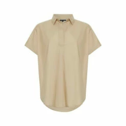 French Connection Natural Poplin Sleeveless Shirt -French Connection store unnamed file 373