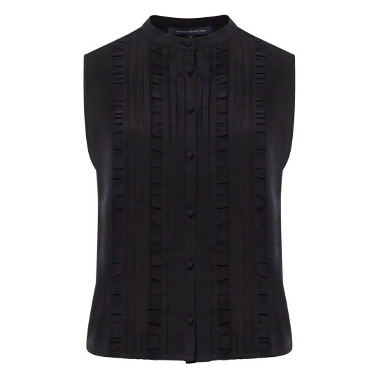 unnamed-file-377.jpg French Connection Blue Anika Recycled Crepe Light Ruffle Top -French Connection store unnamed file 377