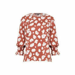 French Connection Crepe Light 3/4 Length Sleeve Brown Crepe Top 6 French Connection Crepe Light 3/4 Length Sleeve Brown Crepe Top -French Connection store unnamed file 398