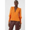 French Connection Orange Crepe V-Neck Blouse -French Connection store unnamed file 441
