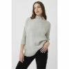 French Connection Grey Mozart Popcorn High Neck Jumper -French Connection store unnamed file 474